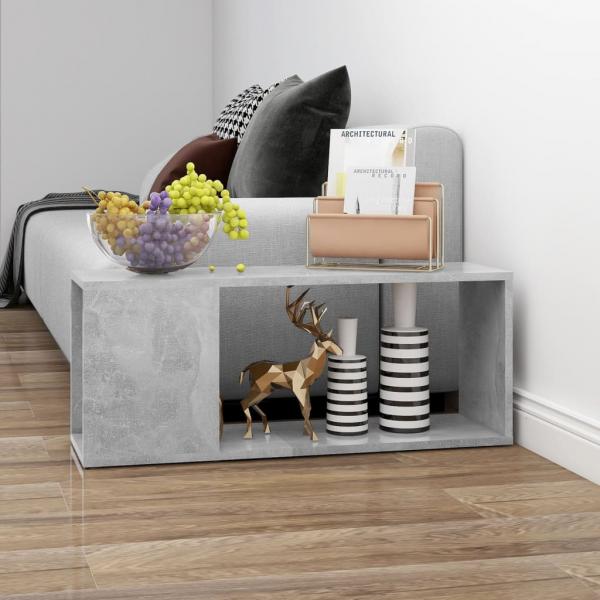 ARDEBO.de - TV-Schrank Betongrau 80x24x32 cm Holzwerkstoff
