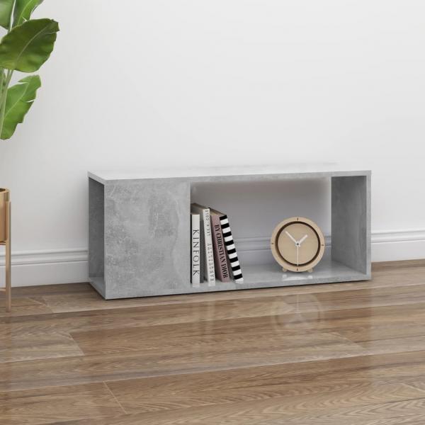 TV-Schrank Betongrau 80x24x32 cm Holzwerkstoff