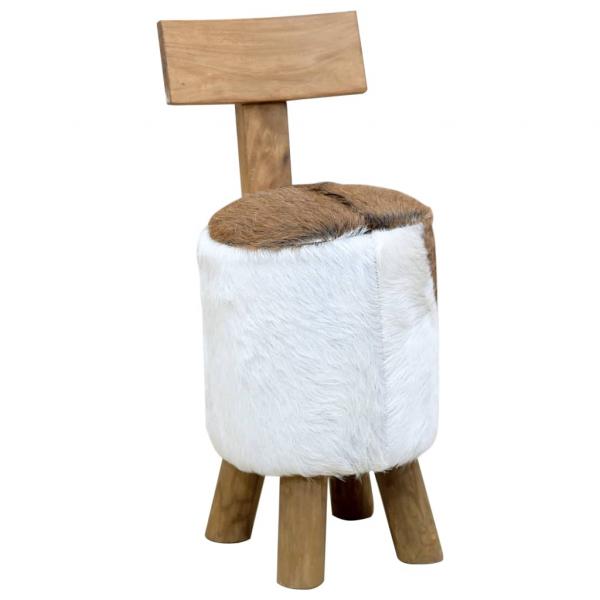 ARDEBO.de - Hocker Braun Massivholz Teak