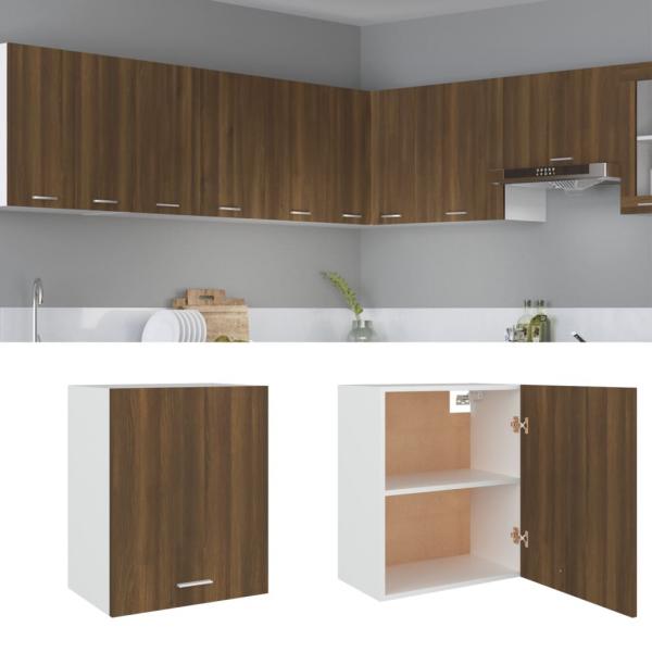 ARDEBO.de - Hängeschrank Braun Eichen-Optik 50x31x60 cm Holzwerkstoff