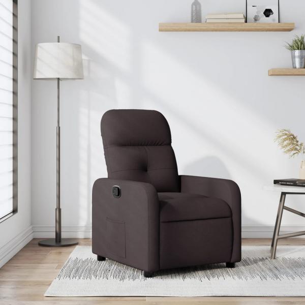 ARDEBO.de - Relaxsessel Dunkelbraun Stoff
