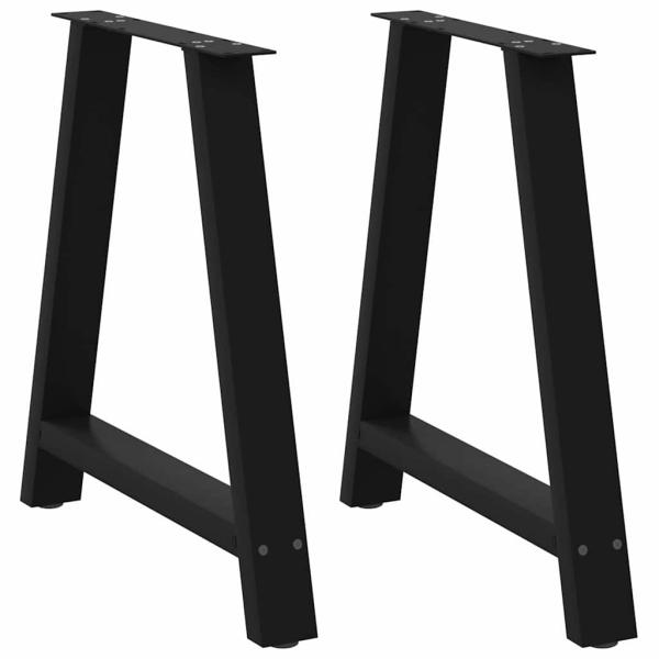 ARDEBO.de - Couchtischbeine A-Form 2 Stk. Schwarz 80x(72-73) cm Stahl