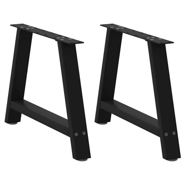 ARDEBO.de - Couchtischbeine A-Form 2 Stk. Schwarz 70x(42-43) cm Stahl