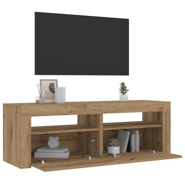 ARDEBO.de - Nachttische 2 Stk. mit LEDs Artisan-Eiche 60x35x40 cm