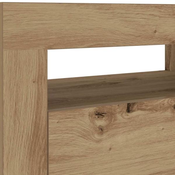 Nachttische 2 Stk. mit LEDs Artisan-Eiche 60x35x40 cm