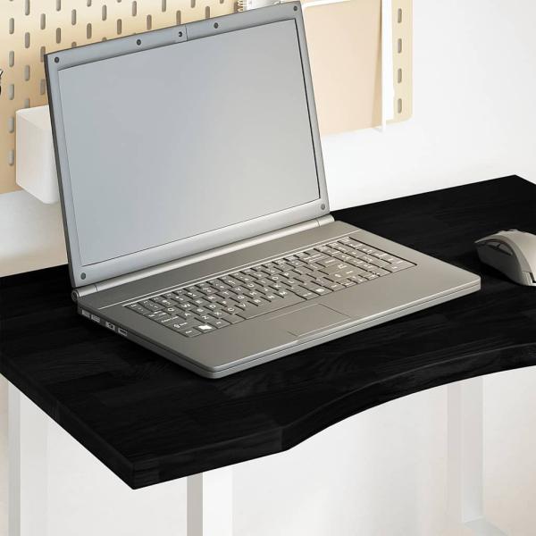 ARDEBO.de - Schreibtischplatte Dunkelbraun 80x50x2,5 cm Massivholz Eiche