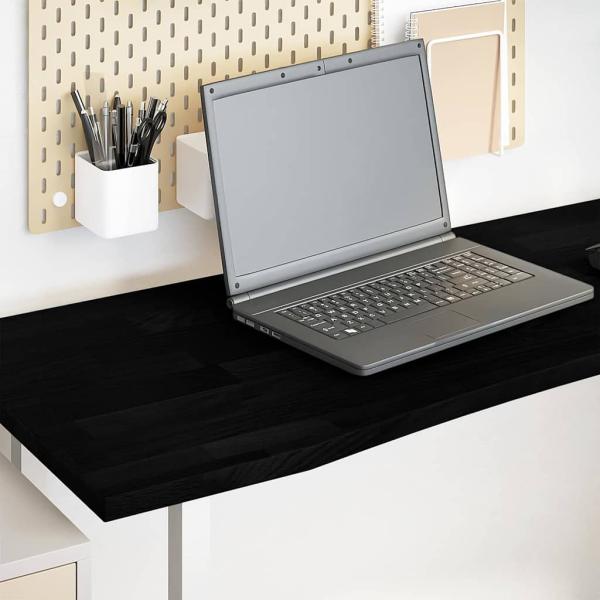 ARDEBO.de - Schreibtischplatte Dunkelbraun 160x50x2,5 cm Massivholz Eiche