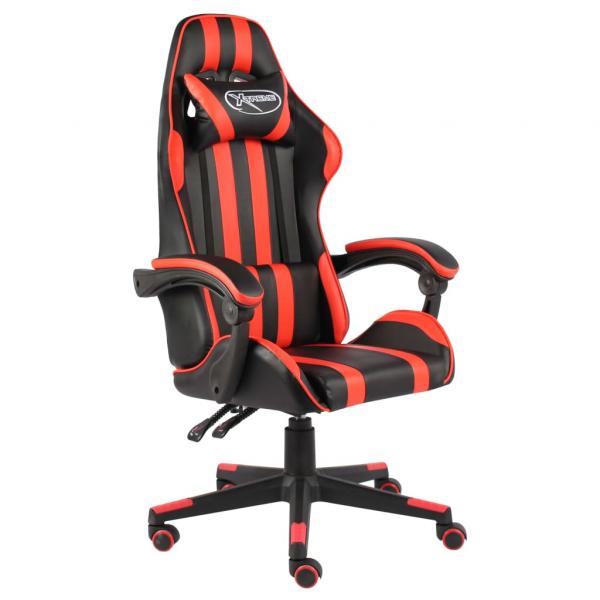 ARDEBO.de - Gaming-Stuhl Schwarz und Rot Kunstleder