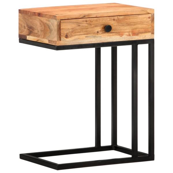 ARDEBO.de - Beistelltisch U-Form 45x30x61 cm Akazie Massivholz