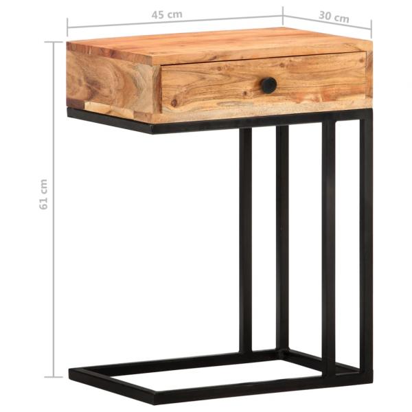 Beistelltisch U-Form 45x30x61 cm Akazie Massivholz