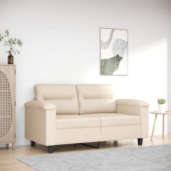ARDEBO.de - 2-Sitzer-Sofa Beige 120 cm Mikrofasergewebe