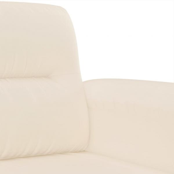2-Sitzer-Sofa Beige 120 cm Mikrofasergewebe