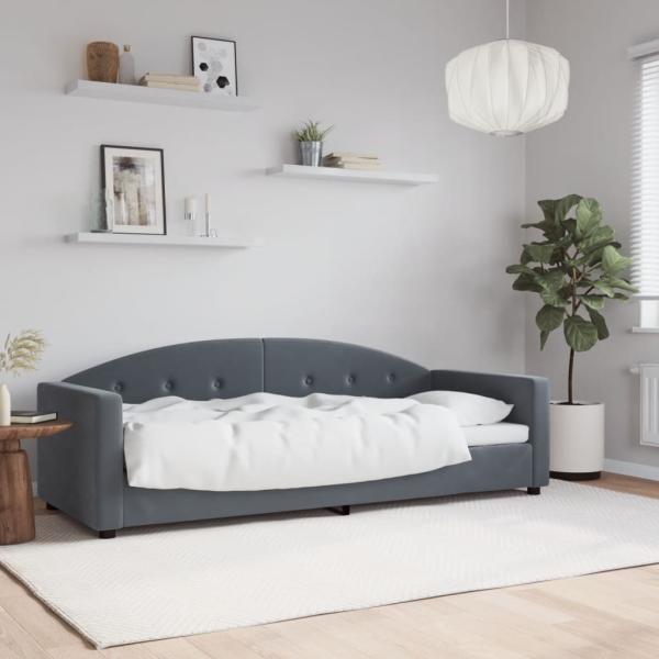ARDEBO.de - Tagesbett Dunkelgrau 80x200 cm Samt