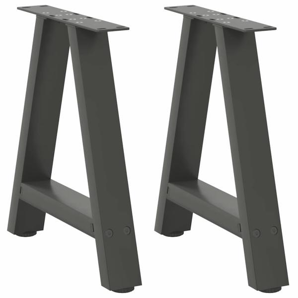 ARDEBO.de - Couchtischbeine A-Form 2 Stk. Anthrazit 50x(42-43) cm Stahl