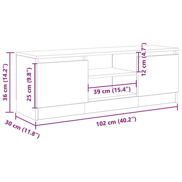 TV-Schrank Artisan-Eiche 102x30x36 cm Holzwerkstoff