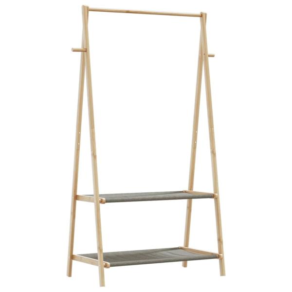 ARDEBO.de - Kleiderständer mit Ablagen 96x45,5x150,5 cm Bambus
