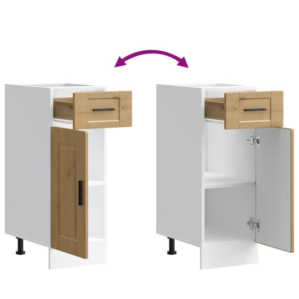 Küchenunterschrank Porto Artisan-Eiche Holzwerkstoff