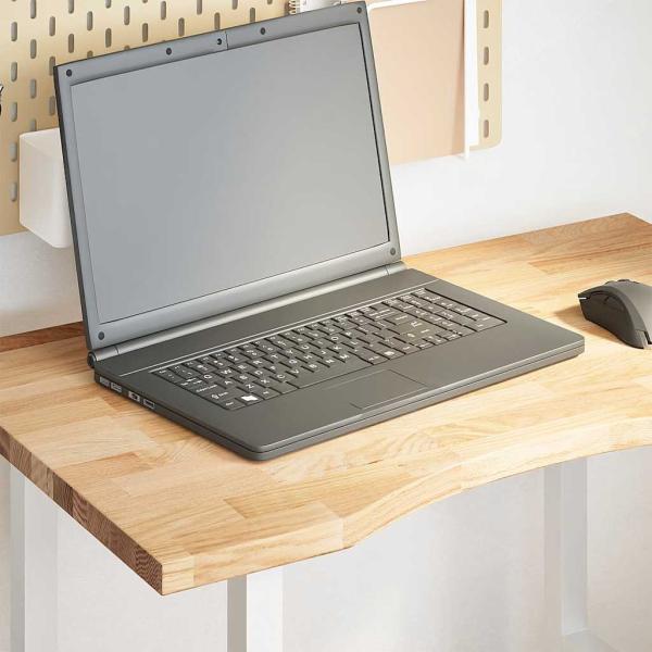 ARDEBO.de - Schreibtischplatte Unbehandelt 80x50x2,5 cm Massivholz Eiche