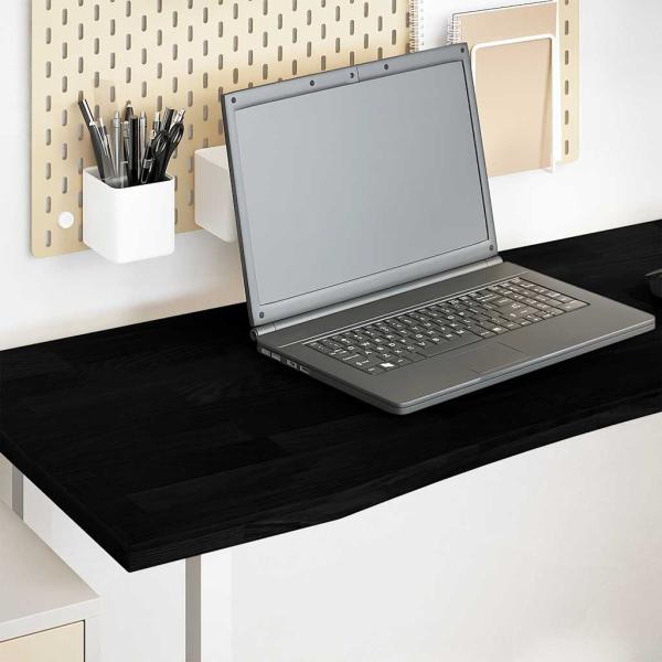 ARDEBO.de - Schreibtischplatte Dunkelbraun 140x50x2,5 cm Massivholz Eiche