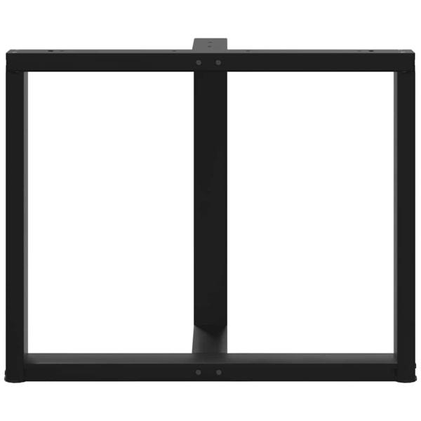 Esstischbeine T-Form 2 Stk. Schwarz 90x35x(72-73) cm Stahl