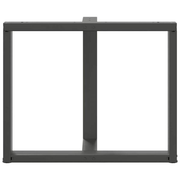 ARDEBO.de - Esstischbeine T-Form 2 Stk. Anthrazit 90x35x(72-73) cm Stahl