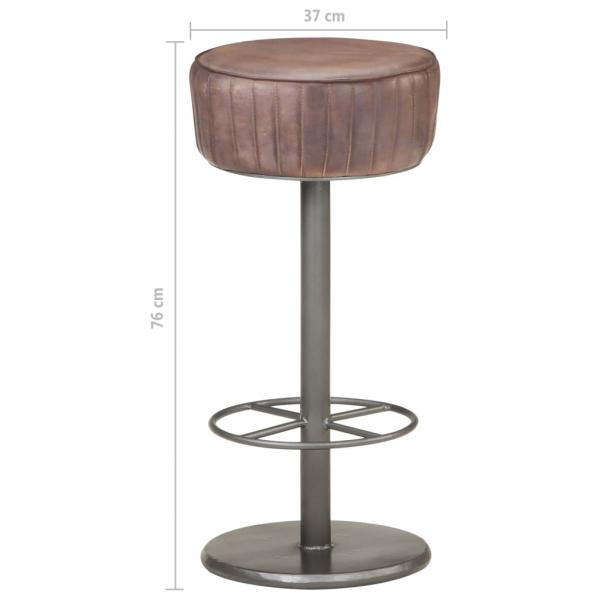 Barhocker Braun Echtleder