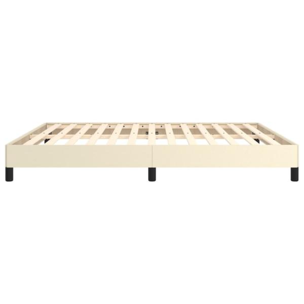 Bettgestell Creme 180x200 cm Kunstleder