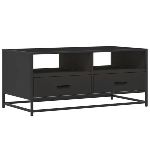 Couchtisch Schwarz 100x50x45 cm Holzwerkstoff und Metall