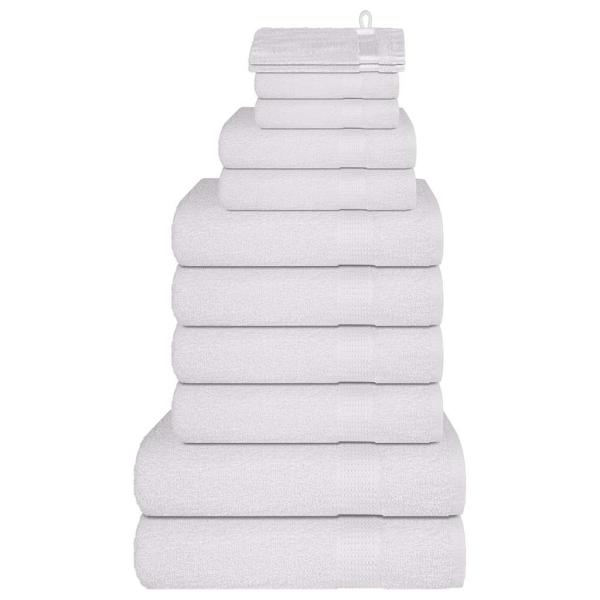 12-tlg. Handtuch-Set Weiß 360 g/m² 100% Baumwolle