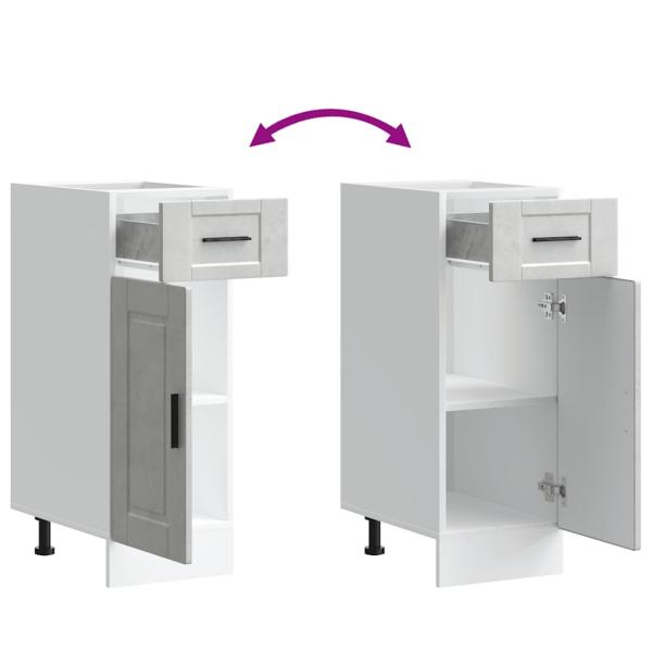 Küchenunterschrank Porto Betongrau Holzwerkstoff