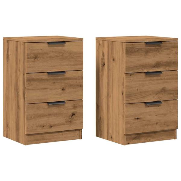 Nachttische 2 Stk. Artisan-Eiche 40x36x65 cm Holzwerkstoff