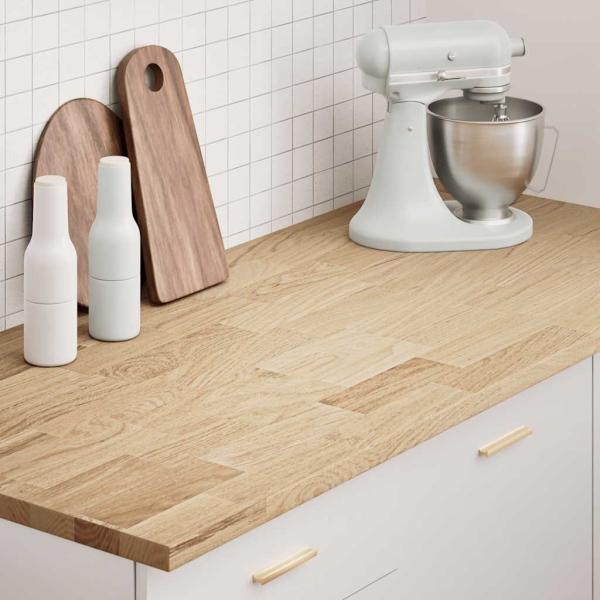 ARDEBO.de - Küchenarbeitsplatte 140x63,5x2,7 cm Massivholz Eiche Rechteckig