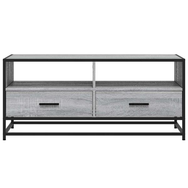 Couchtisch Grau Sonoma 100x50x45 cm Holzwerkstoff und Metall