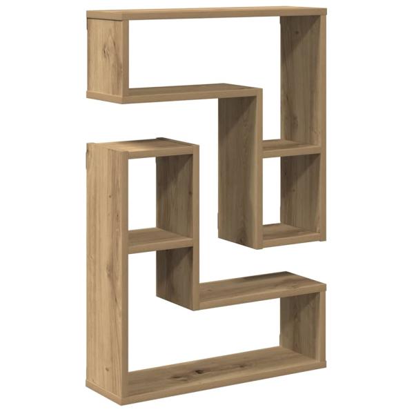 ARDEBO.de - Wandregale 2 Stk. Artisan-Eiche 50x15x50 Holzwerkstoff