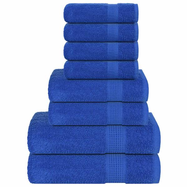 ARDEBO.de - 8-tlg. Handtuch-Set Blau 360 g/m² 100% Baumwolle