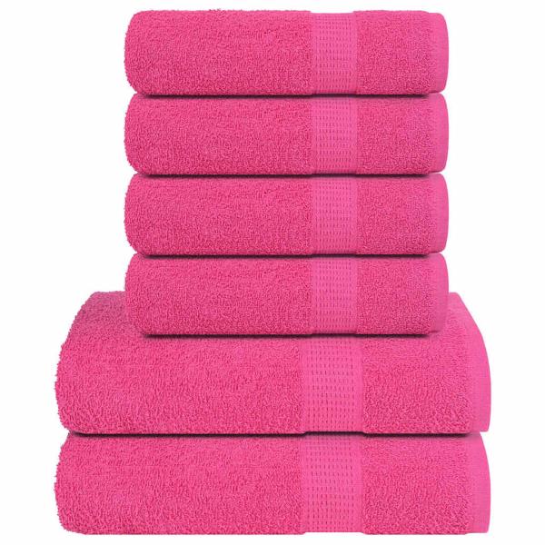 ARDEBO.de - 12-tlg. Handtuch-Set Rosa 360 g/m² 100% Baumwolle
