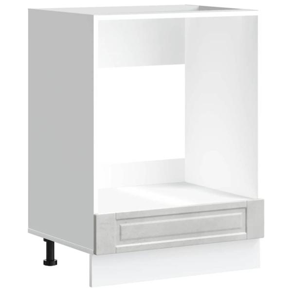 ARDEBO.de - Herdumbauschrank Porto Betongrau Holzwerkstoff