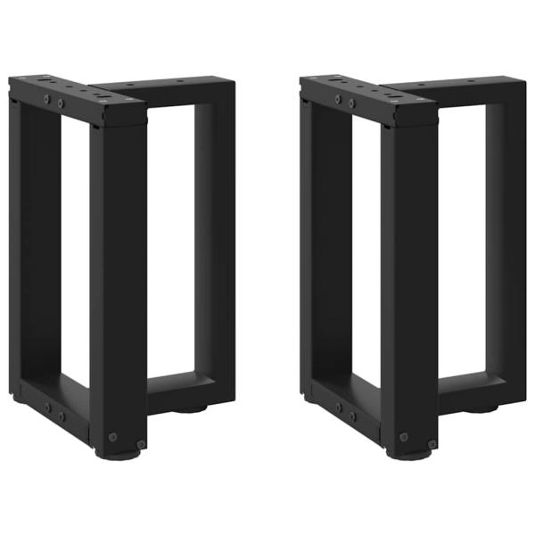 ARDEBO.de - Couchtischbeine T-Form 2 Stk. Schwarz 28x25x(42-43) cm Stahl