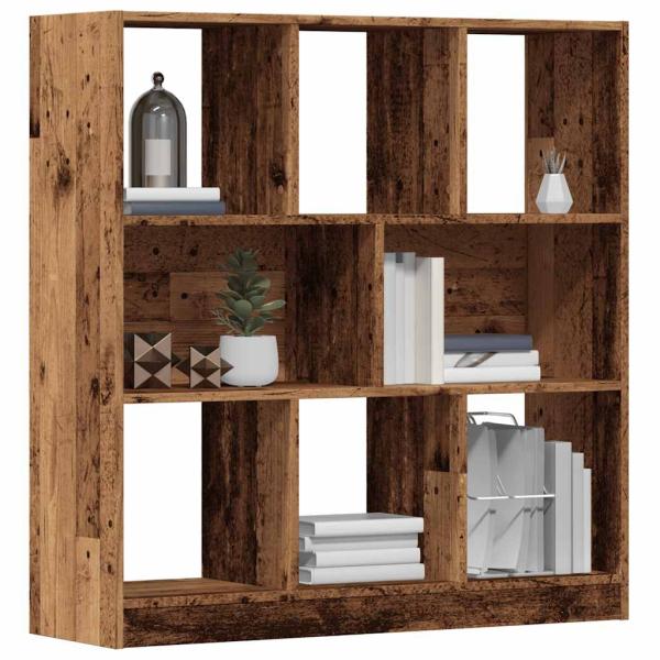 ARDEBO.de - Bücherregal Altholz-Optik 97,5x29,5x100 cm Holzwerkstoff
