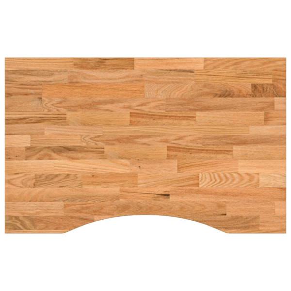 ARDEBO.de - Schreibtischplatte Hellbraun 80x60x2,5 cm Massivholz Eiche