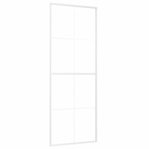 Schiebetür ESG-Glas und Aluminium 76x205 cm Schwarz