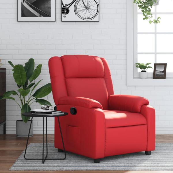 ARDEBO.de - Relaxsessel Rot Kunstleder