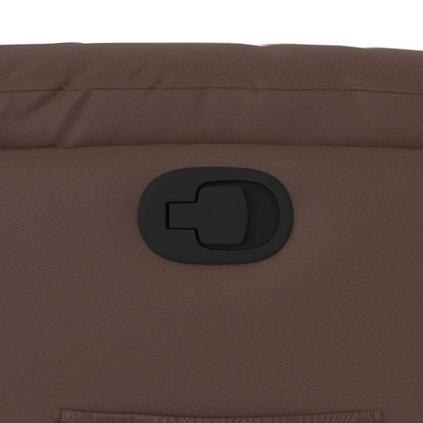 Relaxsessel mit Aufstehhilfe Braun Kunstleder