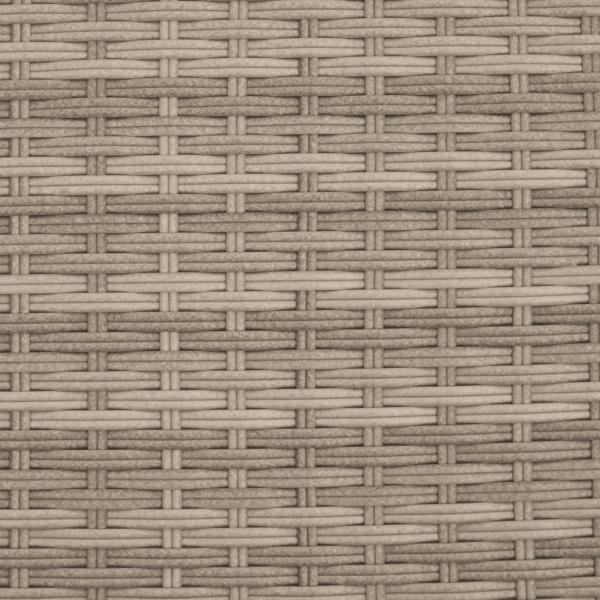 Gartensofa 2-Sitzer Sonnenschirm und Hocker Hellgrau Polyrattan