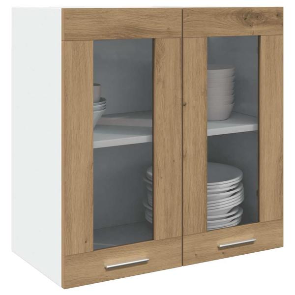 ARDEBO.de - Küchen-Wandschrank mit Glastüren Artisan-Eiche 60x31x60 cm