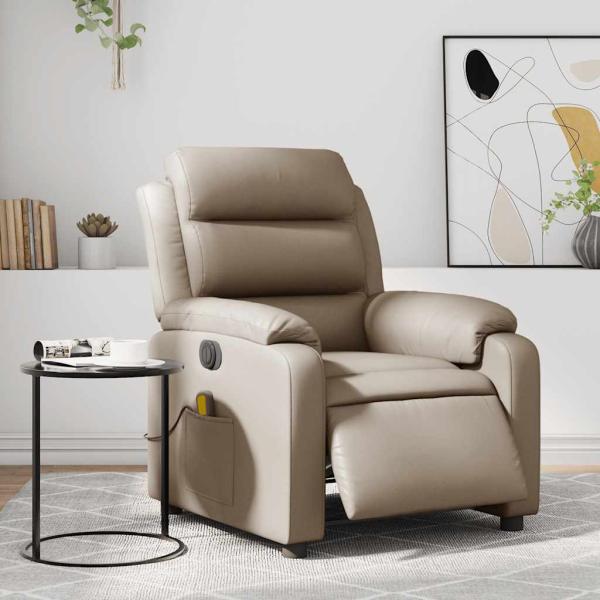 ARDEBO.de - Massagesessel Elektrisch Cappuccino-Braun Kunstleder