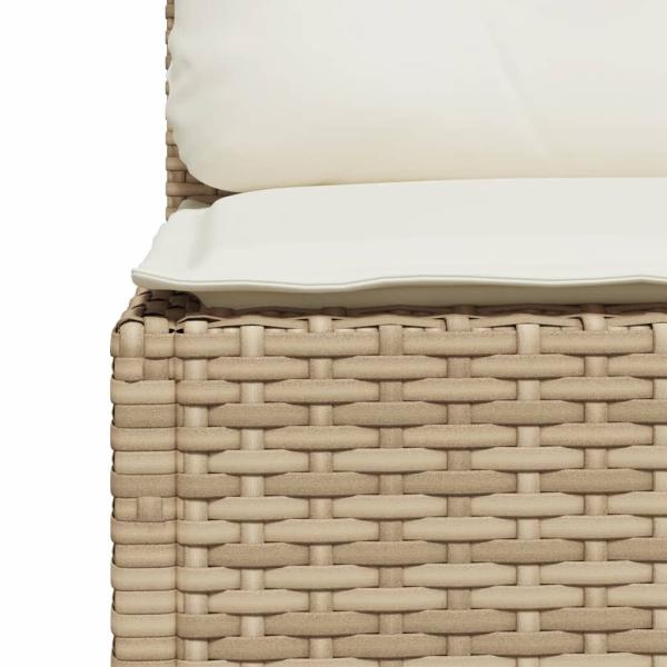 ARDEBO.de - 8-tlg. Garten-Sofagarnitur mit Kissen Beige Poly Rattan