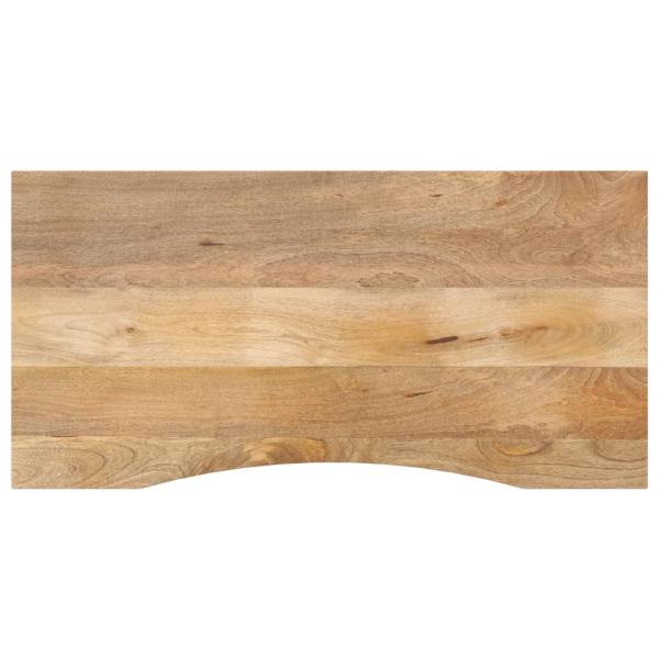 ARDEBO.de - Schreibtischplatte mit Aussparung 140x60x2,5cm Massivholz Mango