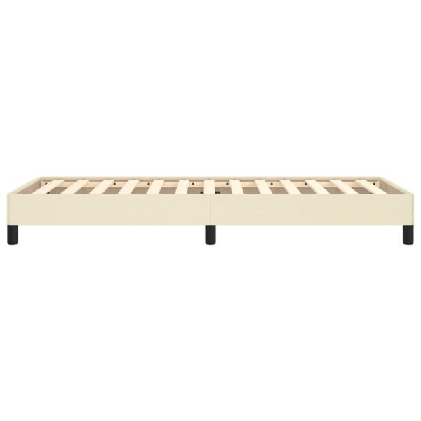 Bettgestell Creme 90x190 cm Kunstleder
