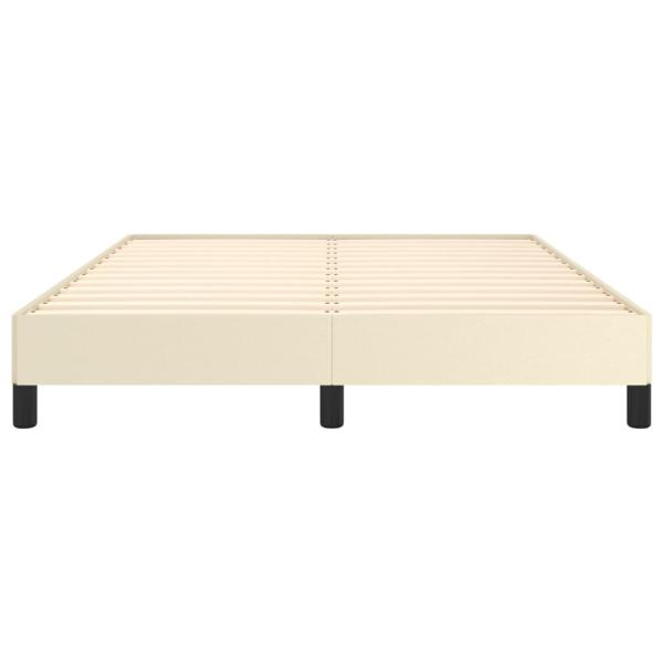 Bettgestell Creme 140x200 cm Kunstleder